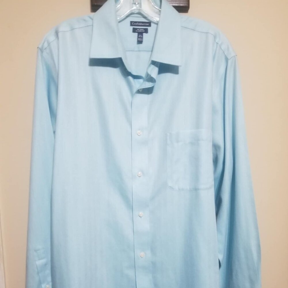 Croft & Barrow dress shirt, No Iron 16.5 Cotton, Business Formal Teal